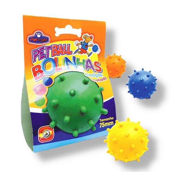 Brinquedo Petball Bolinha Cravo Macica 75mm