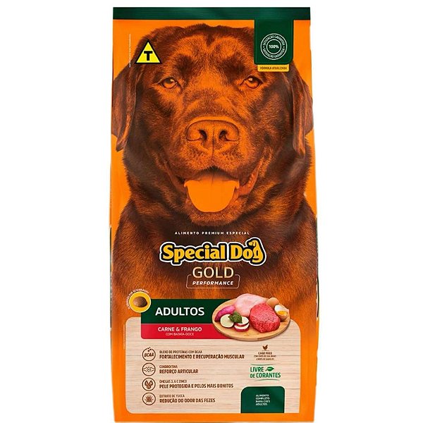 Racao Special Dog Gold Performance Ad Carne e Frango 10,1kg
