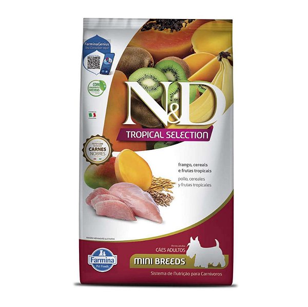 Racao Nd Tropical Selection Can Adt Mini Frango 2+05kg