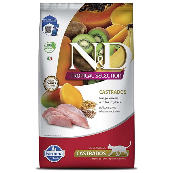 Racao Nd Tropical Selection Fel Castrado Frango 400gr