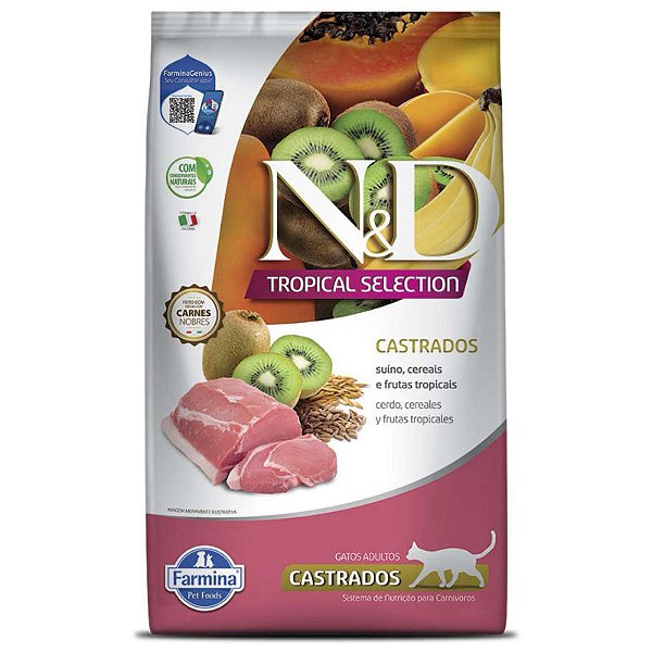 Racao Nd Tropical Selection Fel Castrado Suino 400gr