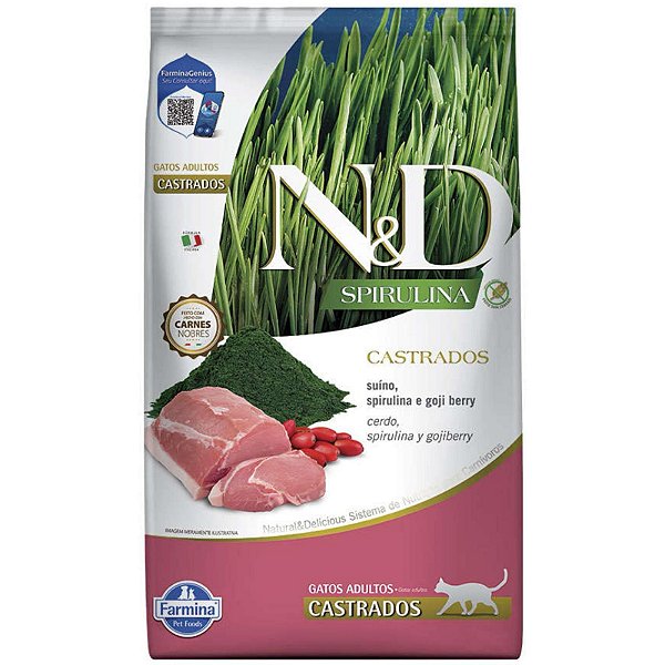 Racao Nd Spirulina Fel Adult Cast Suino 1,5kg