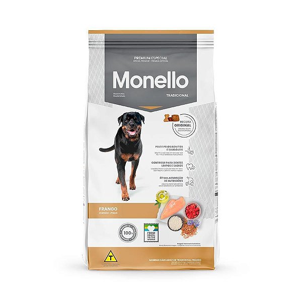 Racao Monello Dog Tradicional Frango 10,1kg