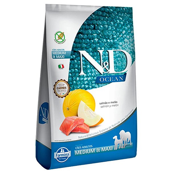 Racao Nd Ocean Canine Salmao Ad Medium Max10,1kg