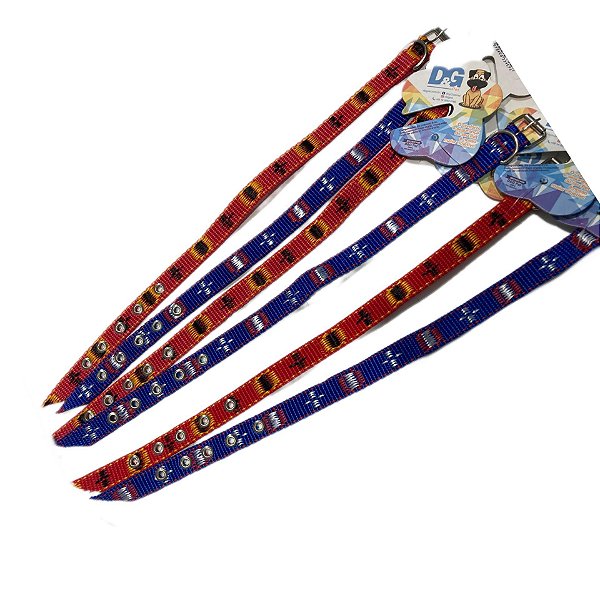 Coleira de Nylon 4 Tubular- Blaupets