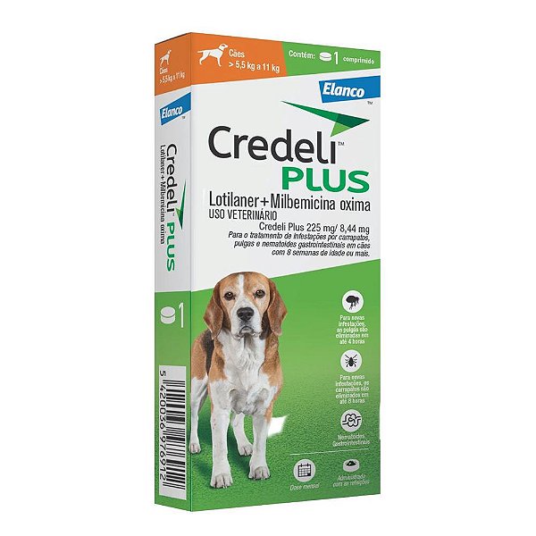 Credeli Plus 225mg - 5,5kg a 11kg - 1compr