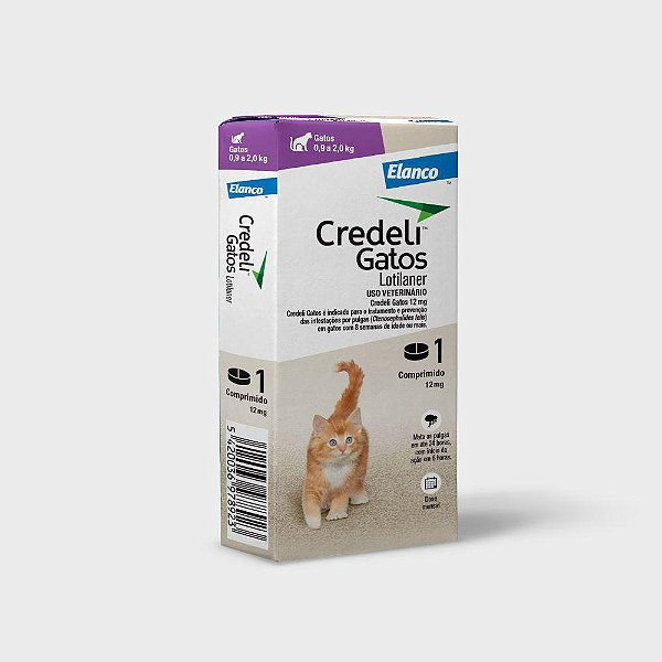 Credeli Gatos 12mg - 0,9 a 2,0kg - 1comp