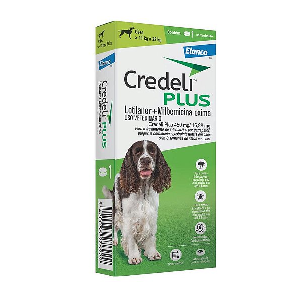Credeli Plus 450mg - 11kg a 22kg - 1comp