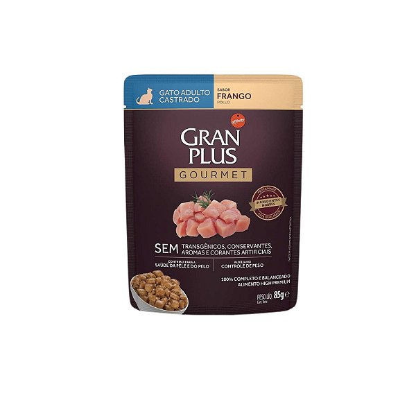 Sache Gran Plus Gato Castrado Frango 85g