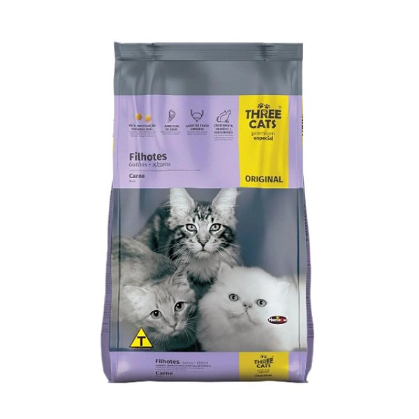 Racao Three Cats Original Filhotes 10,1kg
