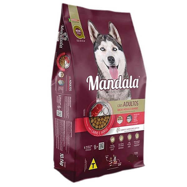 Racao Mandala Cao Adulto Carne Arroz  25 Kg