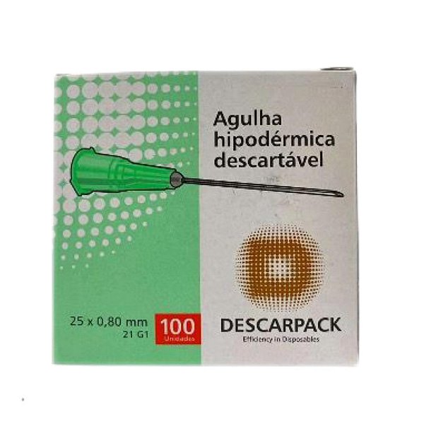 Agulha Descartavel 25 X 0,8  Descarpack