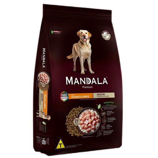 Racao Mandala Cao Adulto Frango e Arroz 10,1 Kg