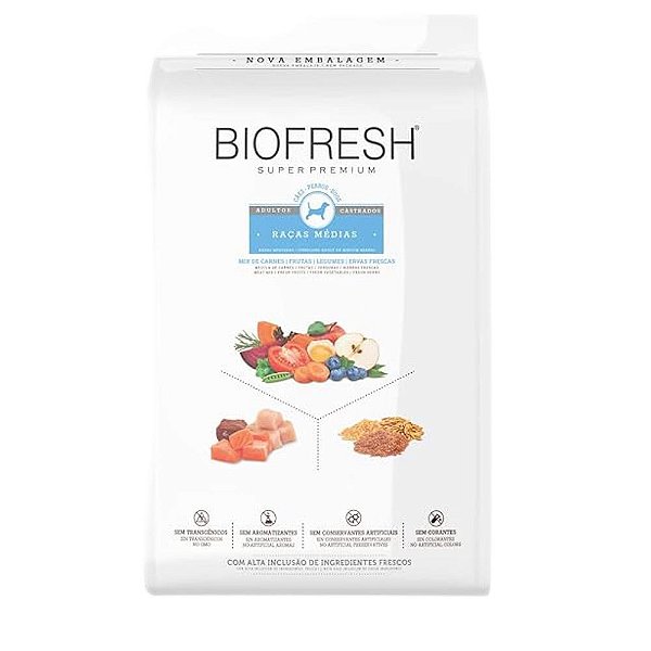 Racao Biofresh Castrado Med 10,1kg