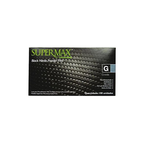 Luva Proc Nitrilo Black G Supermax