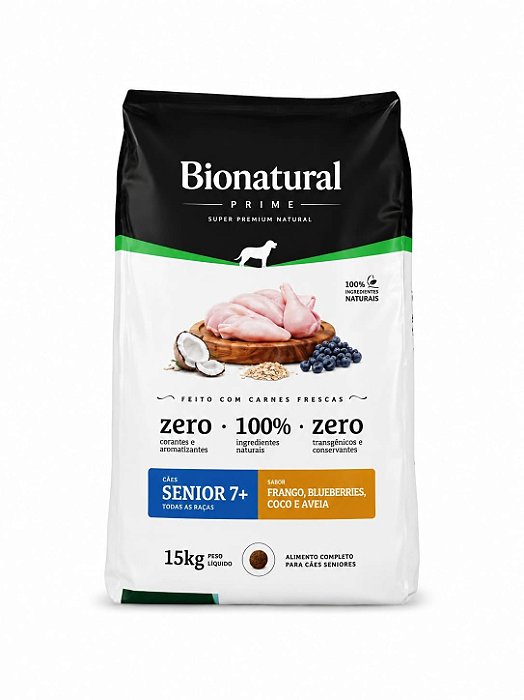 Racao Bionatural Caes Rmg Senior 7+ Frango 15 Kg