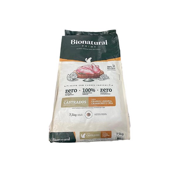 Racao Special Bionatural Gatos Castrados Frango 7,5 Kg