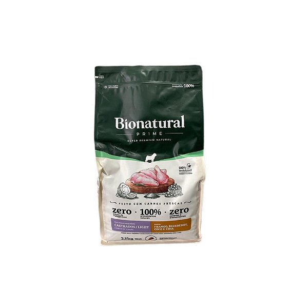 Racao Special Bionatural Caes R.P Ad Castrado Frango 2,5kg
