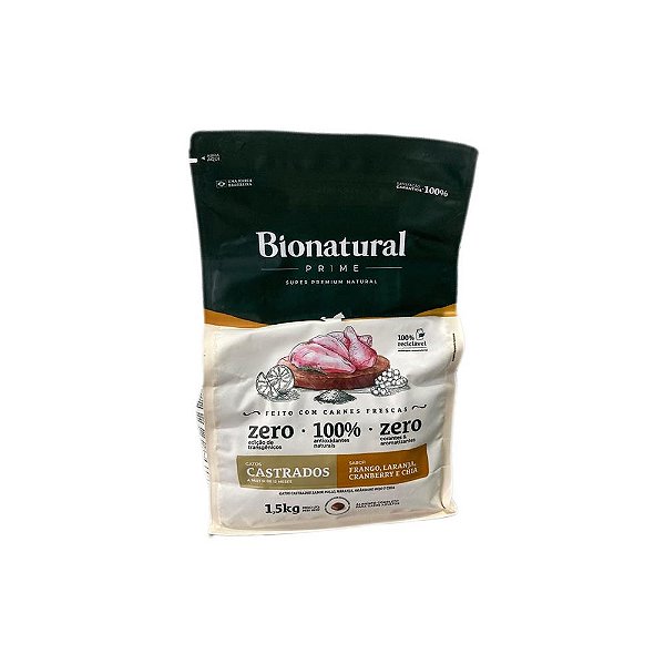 Racao Special Bionatural Gatos Ad Castrado Frango 1,5kg