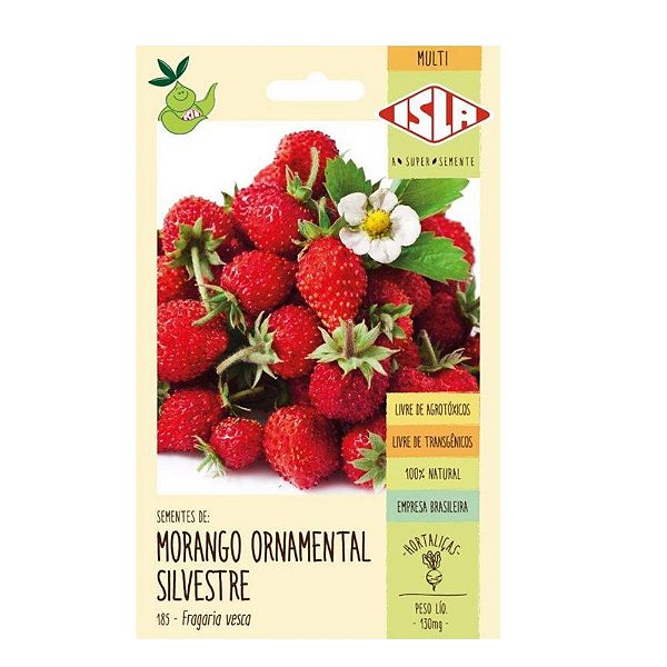 Semente Morango Ornamental Silvestre 0,13g