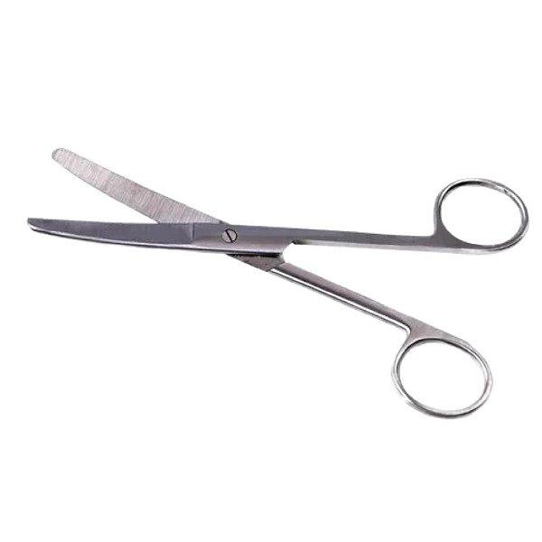 Tesoura Cirurgica Ponta Curva Romba Romba 17cm - Agrozootec