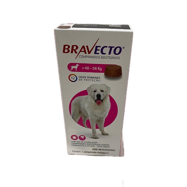 Bravecto Para Caes 1400mg 40 a 56kg