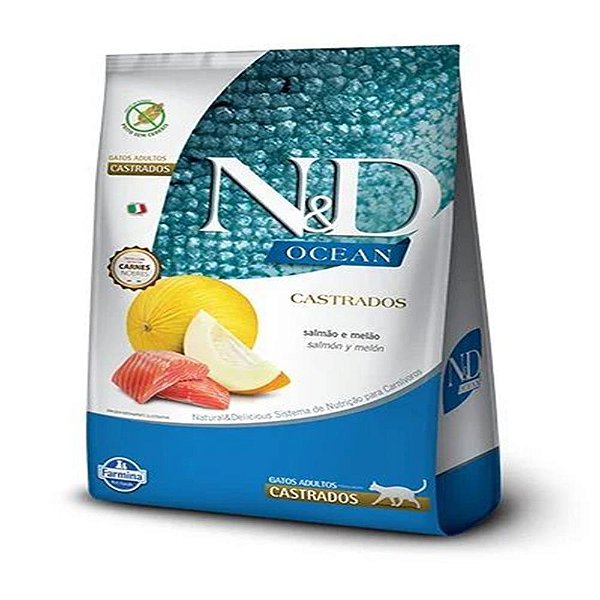Racao Nd Ocean Fel Adulto Castrado Salmao 7,5kg
