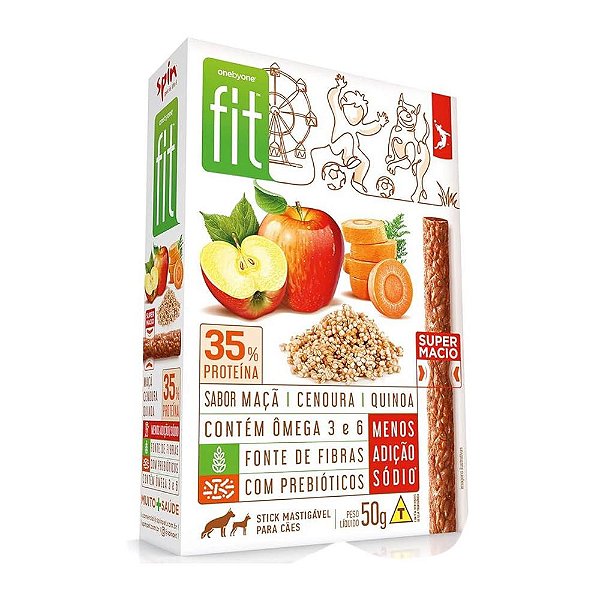 Petisco Onebyone Fit Sabor Maca Cenoura e Quinoa 50g