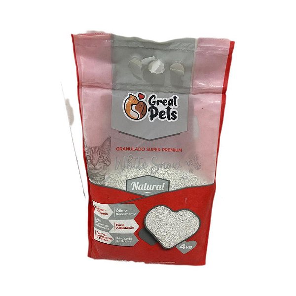 Granulado Great Pet White Snow Natural - 4kg