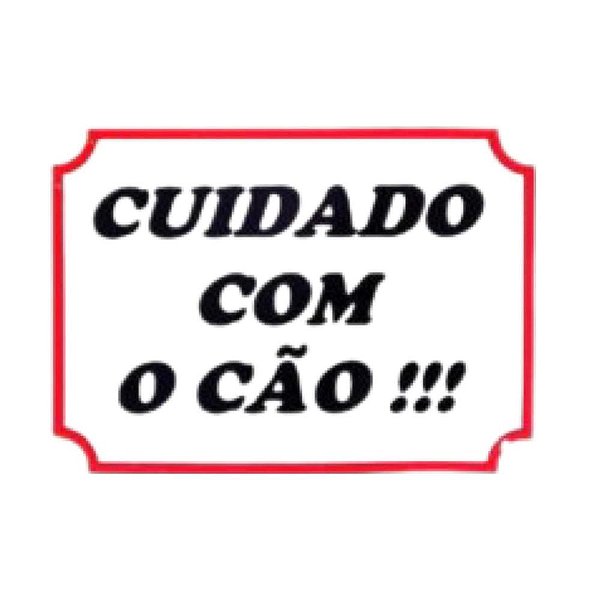 Placa G - Cuidado Com o Cao