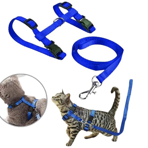 Conjunto Guia e Peitoral Gato Grande