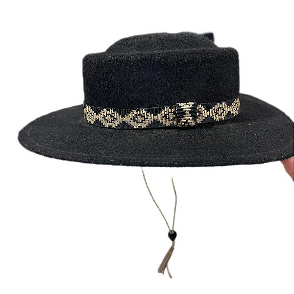 Chapeu Negrinho Feltro Acrilico N56 Cor 27 Aba 8 Cm - Rio Branco