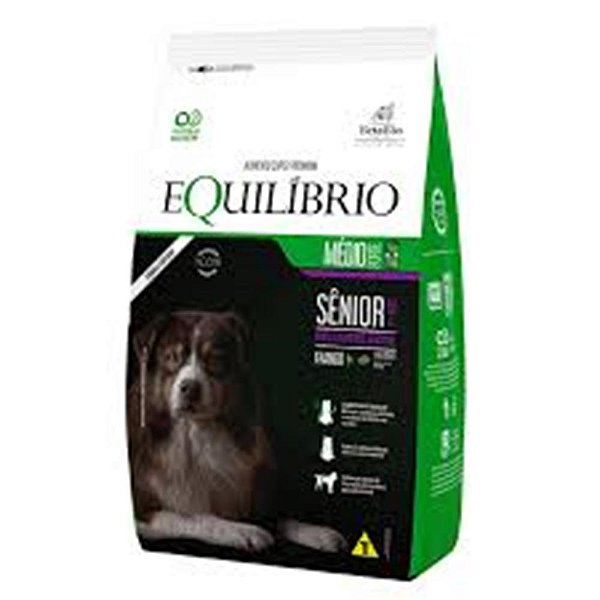 Racao Equilibrio Caes Ad. R. Media Senior Frango 12kg