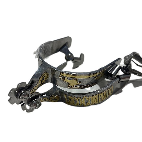 Espora Inox Qm Laco Comprido 4610 - Regalo Campeiro