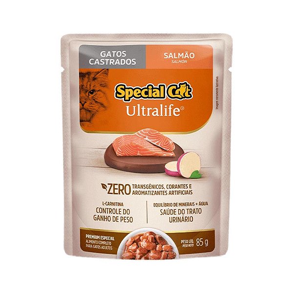 Sache Special Cat Ultralife Castrados Salmao 85gr