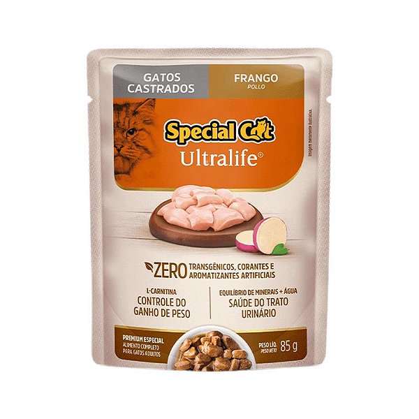 Sache Special Cat Ultralife Castrado Frango 85gr