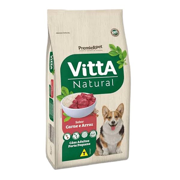 Racao Vitta Natural Carne Adulto M.B 3kg