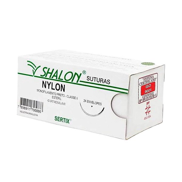 Shalon Nylon Preto N 3-0 S/ag