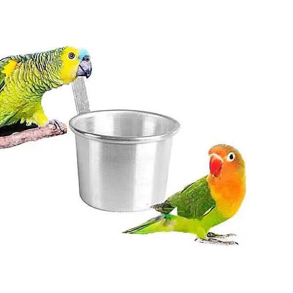 Caneca P/passaro Aluminio Borboleta Grande