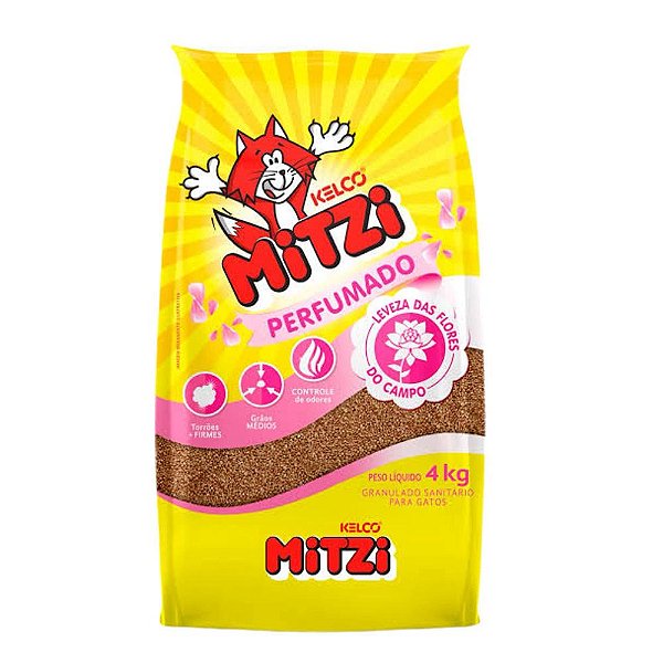 Areia Granulado Higienico Mitzi Perfumado 4kg