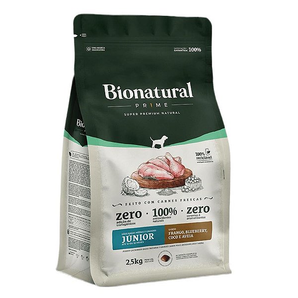 Racao Special Bionatural Caes Rm/g Jr Frango 2,5kg