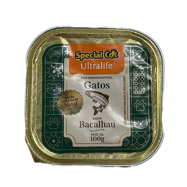 Pate Special Cat Ultralife Natal Sabor Bacalhau