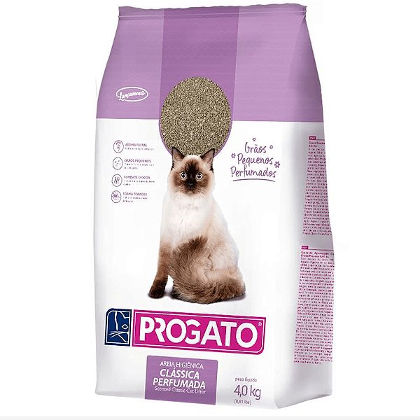Areia Granulado Progato Classica Graos Pequenos Perfumado 4kg