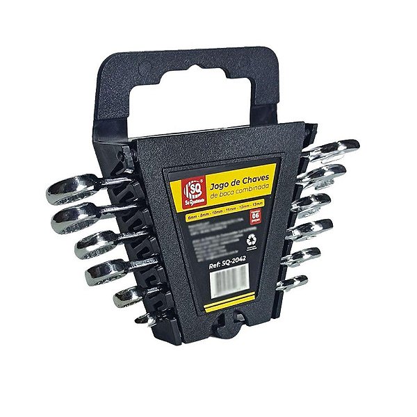 Jogo de Chave Combinada 6 a 13 C/6pcs Sq-2042 - Essencial