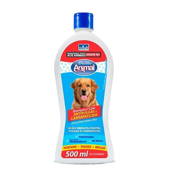 Shampoo Dr.Animal Antipulgas Carrapatos 500ml Da526