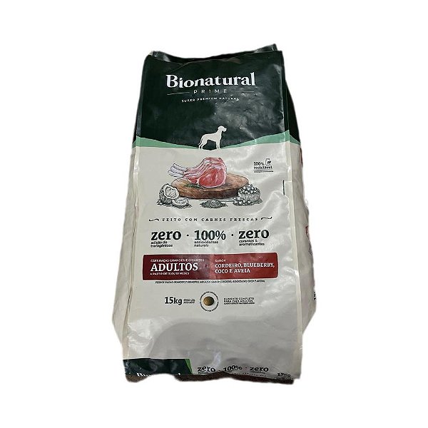 Racao Bionatural Caes R.Gg Adultos Cordeiro 15 Kg