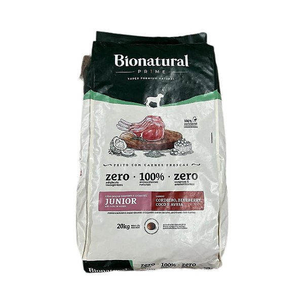 Racao Bionatural Caes R.Gg Adultos Cordeiro 20 Kg