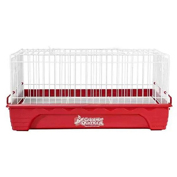 Gaiola Baixa P/porq. da India B-004 Vermelha Branca