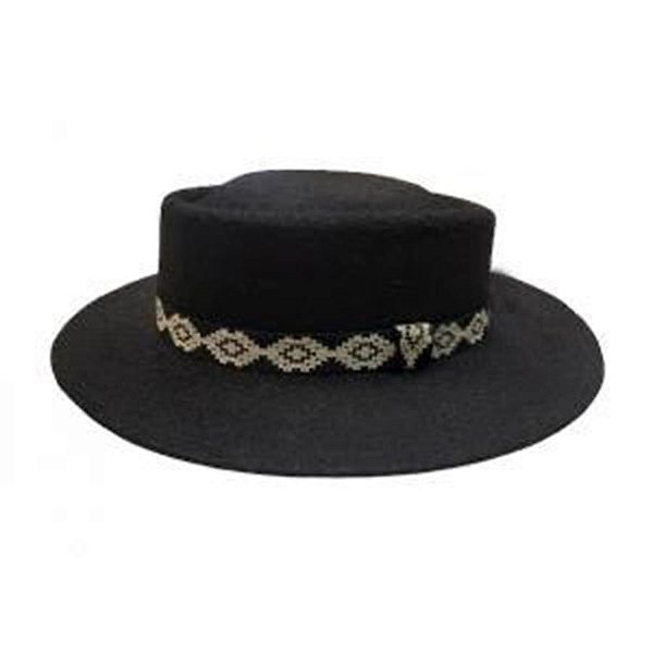 Chapeu Negrinho Feltro Acrilico Aba 6cm Marrom 27 - Tam: 54 - Rio Branco