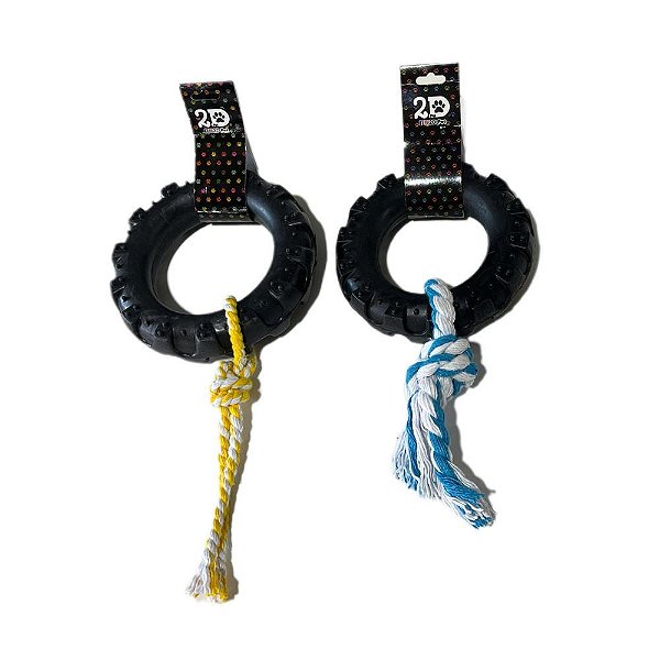 Brinquedo Pneu Black C/corda Medio